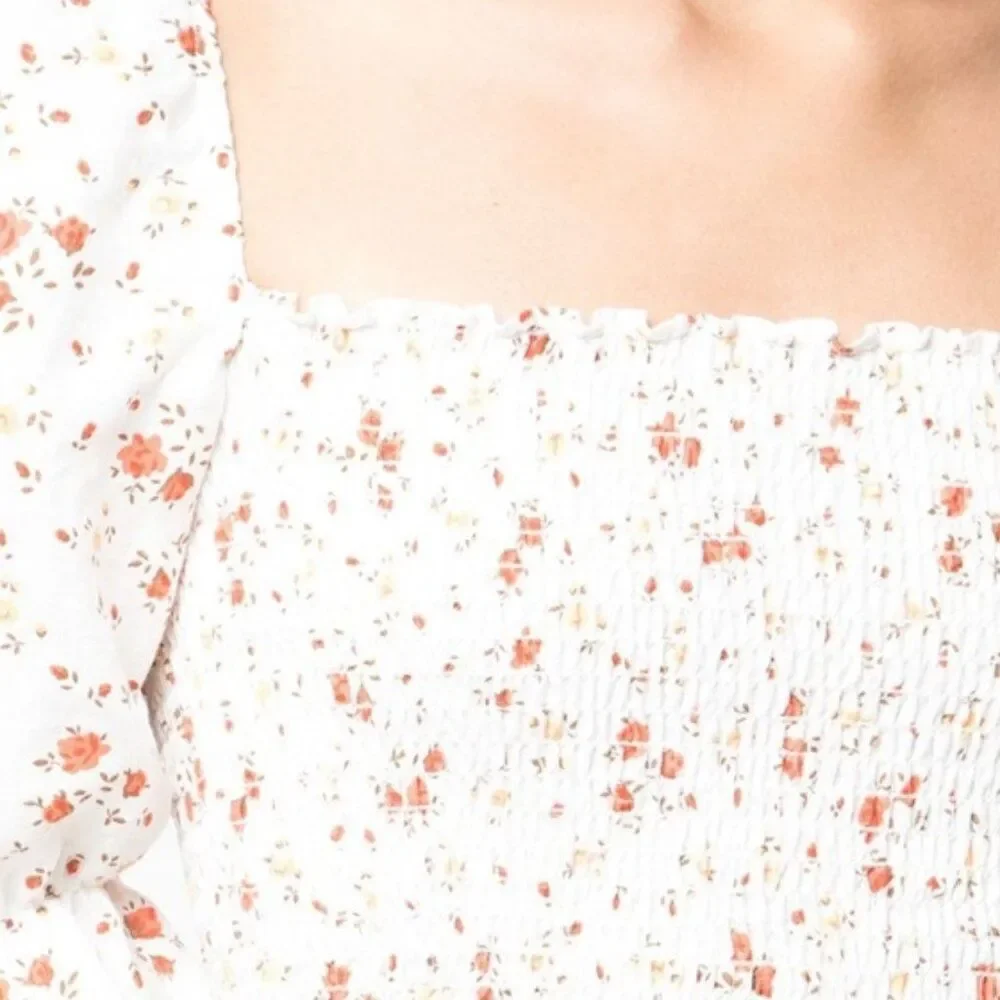 💕REFORMATION Clementine Ruched Floral Linen Top ~ Veronica Micro Floral XS NWOT